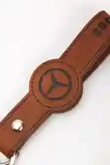Синий брелок ремешок для ключей с маркой авто Мерседес (Mercedes)