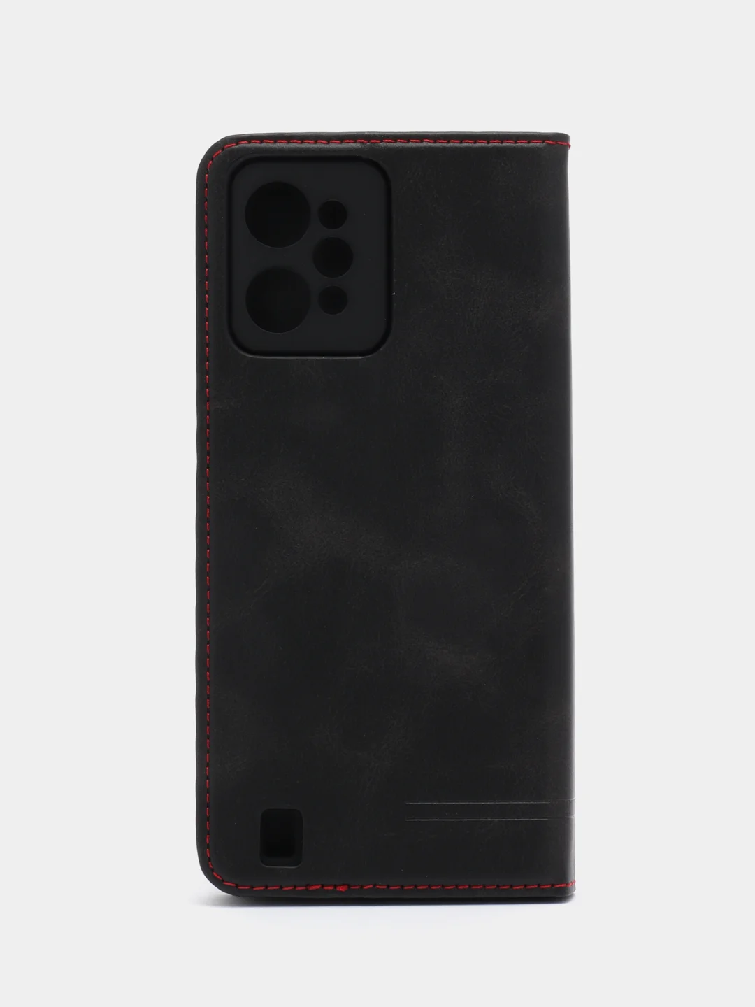 Черный чехол-книжка GQ для Realme C 31 (Реалми С 31) из высококачественной искусственной кожи