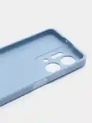 Голубой чехол силиконовый для Huawei Honor X7a / Хуавей Хонор Х7а, матовый, с защитой камеры