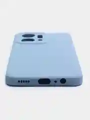 Голубой чехол силиконовый для Huawei Honor X7a / Хуавей Хонор Х7а, матовый, с защитой камеры