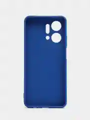 Синий чехол силиконовый для Huawei Honor X7a / Хуавей Хонор Х7а, матовый, с защитой камеры