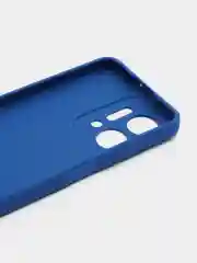 Синий чехол силиконовый для Huawei Honor X7a / Хуавей Хонор Х7а, матовый, с защитой камеры