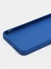 Синий чехол силиконовый для Huawei Honor X7a / Хуавей Хонор Х7а, матовый, с защитой камеры