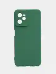 Зеленый чехол силиконовый Realme C35 (Реалми С35) с защитой камеры, матовый