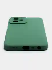 Зеленый чехол силиконовый Realme C35 (Реалми С35) с защитой камеры, матовый
