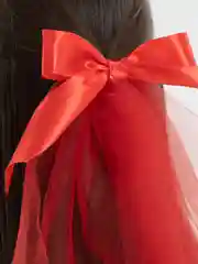 Красный фата свадебная для девичника