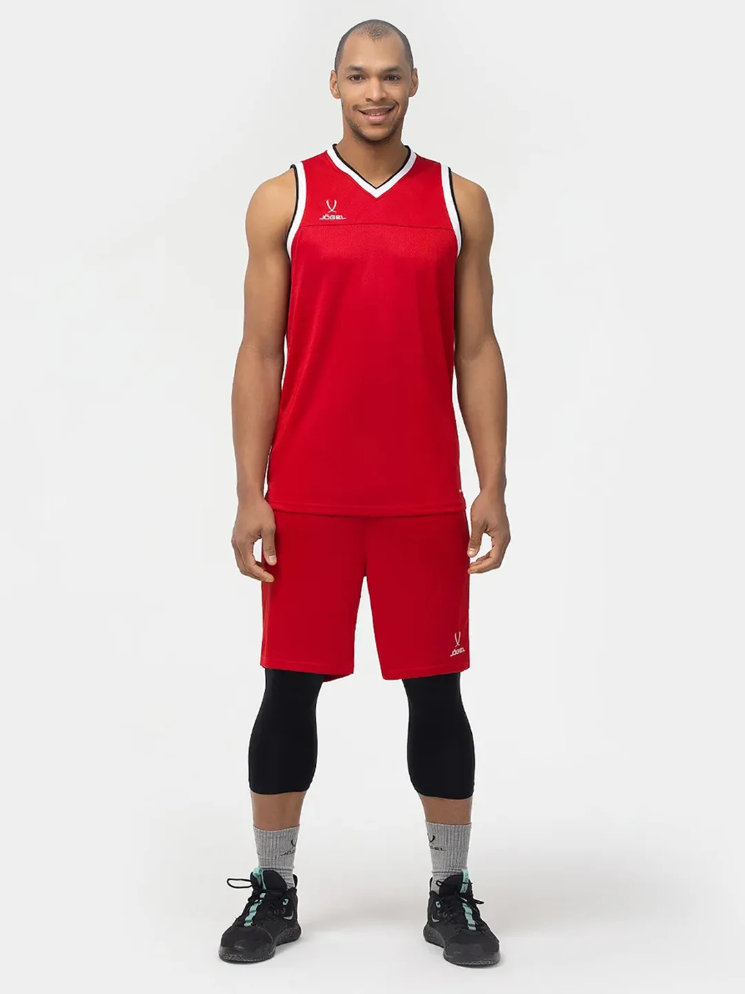 Черный тайтсы компрессионные 3/4 Jogel Camp PERFORMDRY Tight