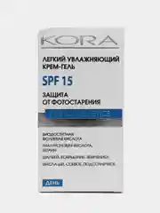 KORA, Легкий увлажняющий крем-гель. Защита от фотостарения SPF 15, 50 мл