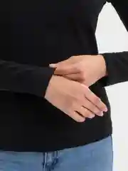 Небесно-голубой женский лонгслив, водолазка, кофта, джемпер прямого кроя