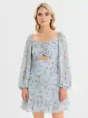 Голубой платье женское, летнее