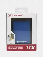 Внешний жесткий диск Transcend StoreJet 1TB, 2.5", Usb 3.0, синий, Ts1tsj25h3b, 513595