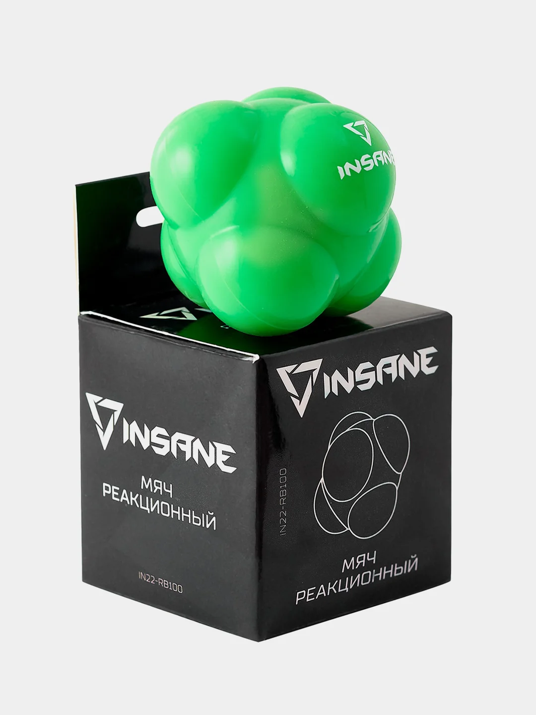 Зеленый мяч реакционный INSANE IN22-RB100, силикагель, зеленый, диаметр 6,8 см