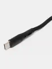 Черный нейлоновый кабель для зарядки Type-C / microUSB с подсветкой коннектора
