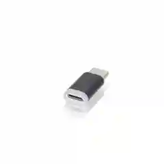 Черный адаптер-переходник, коннектор ROSCO с MicroUSB на Type-C для передачи данных, зарядки