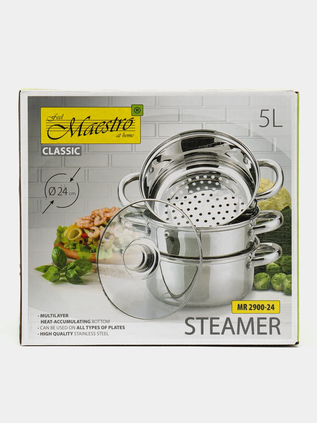 Мантоварка Maestro MR-2900-24, пароварка, 5 л, 24 см