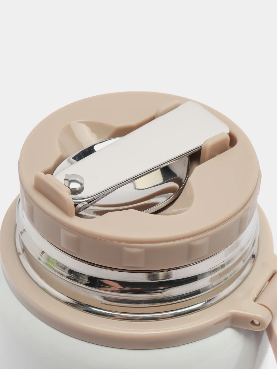 Термос Maestro MR-1646-80, для пищи, широкое горло, складывающаяся ложка, 0.8 л