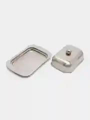 Маслёнка Maestro MR-1650, сталь сатин, зеркальная полировка, 18,8 х 12,4 х 7,6 см