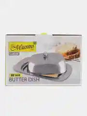 Маслёнка Maestro MR-1650, сталь сатин, зеркальная полировка, 18,8 х 12,4 х 7,6 см
