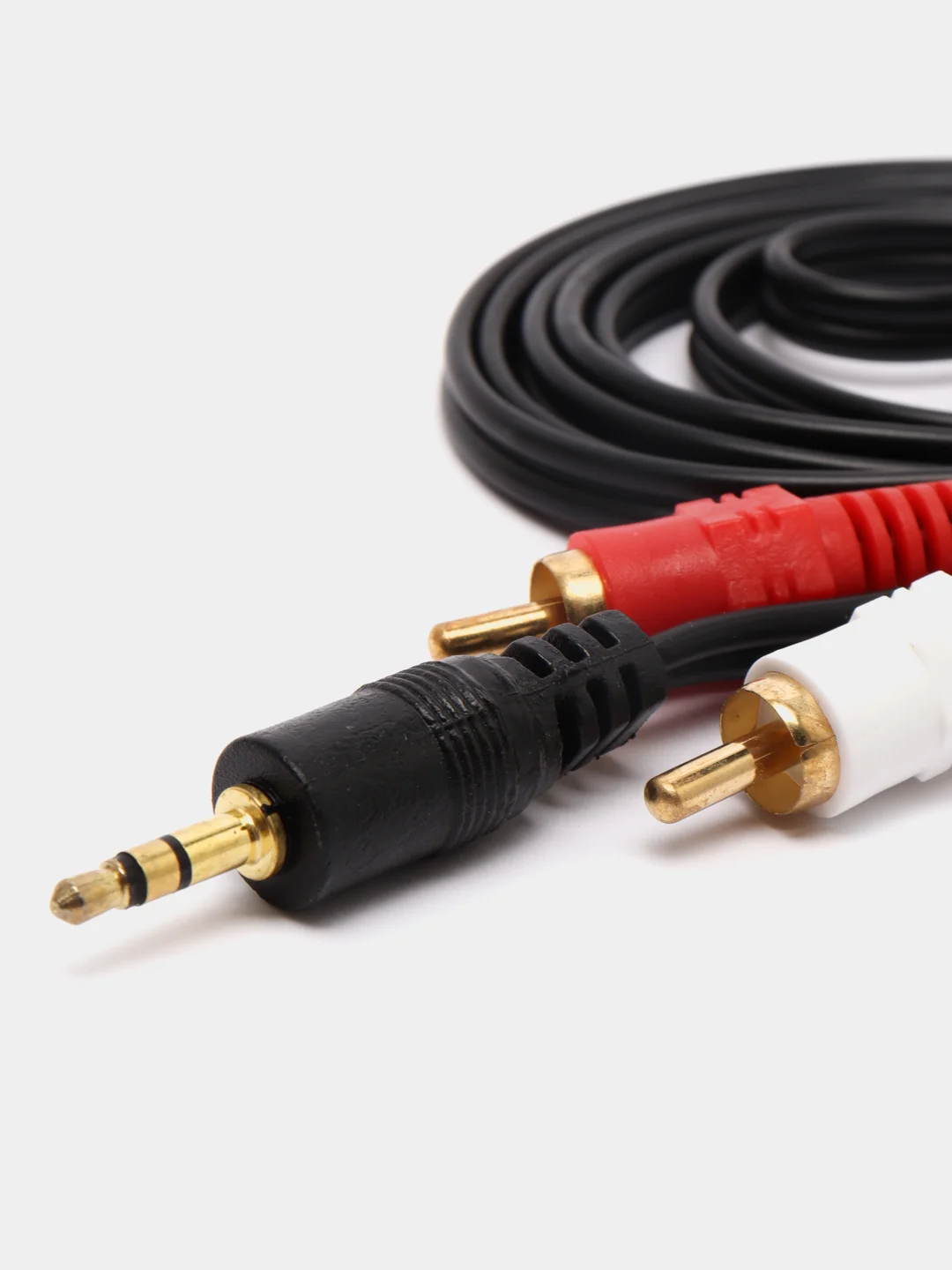Аудио кабель аукс на тюльпаны 3.5 на 2RCA, длина 146 см
