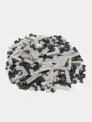 Серебряный пластиковый блочный 3D конструктор Терьер Макс, Корги, Шнауцер, Хаски детям и взрослым