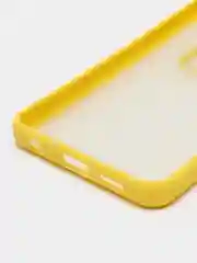 Желтый чехол для Poco X3, Poco X3 Pro (Поко Х3) со шторкой для защиты камеры, прозрачный, матовый