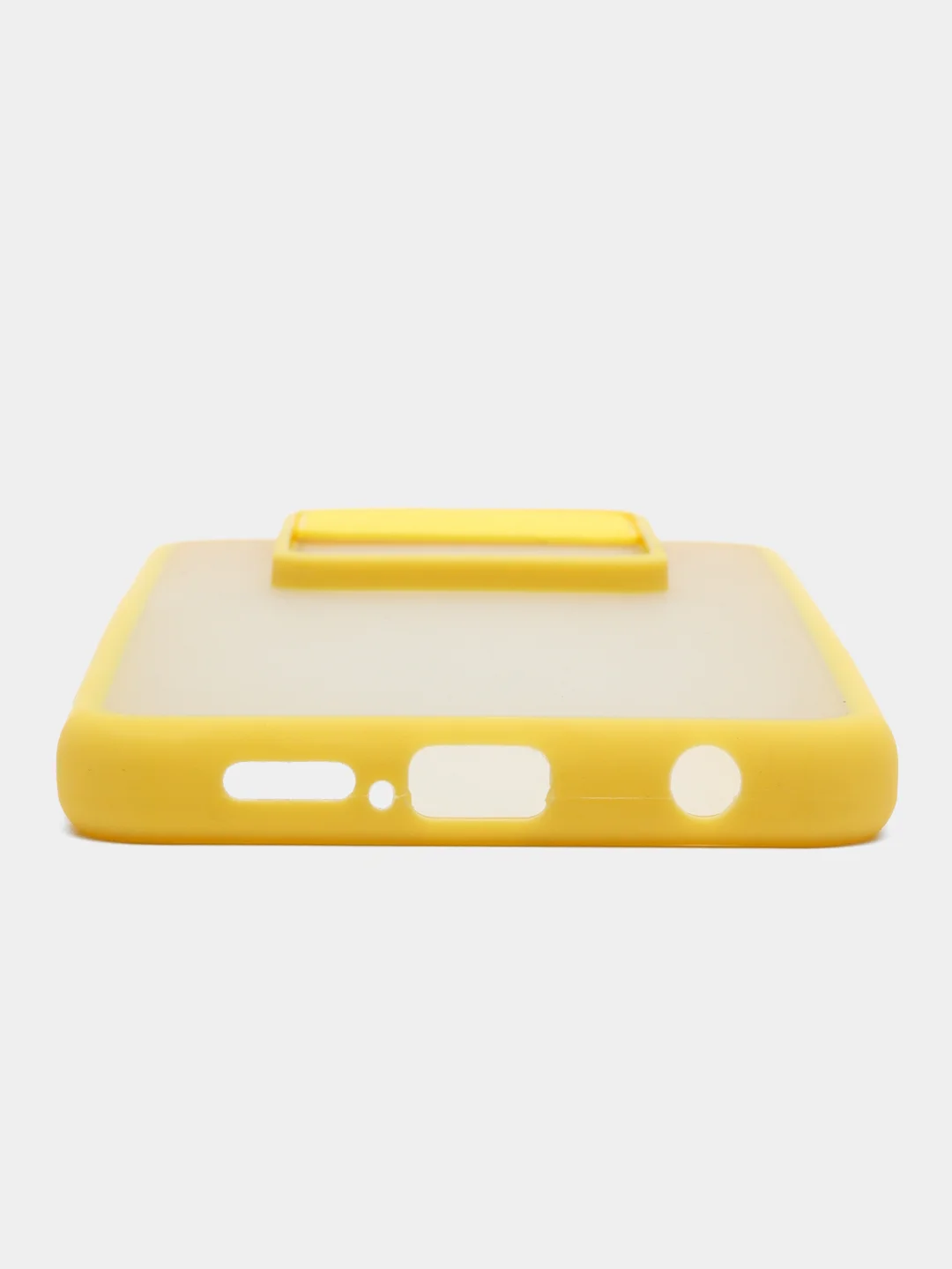 Желтый чехол для Poco X3, Poco X3 Pro (Поко Х3) со шторкой для защиты камеры, прозрачный, матовый