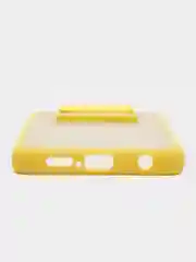 Желтый чехол для Poco X3, Poco X3 Pro (Поко Х3) со шторкой для защиты камеры, прозрачный, матовый