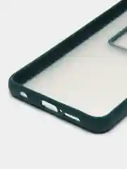 Зеленый чехол для Poco X3, Poco X3 Pro (Поко Х3) со шторкой для защиты камеры, прозрачный, матовый