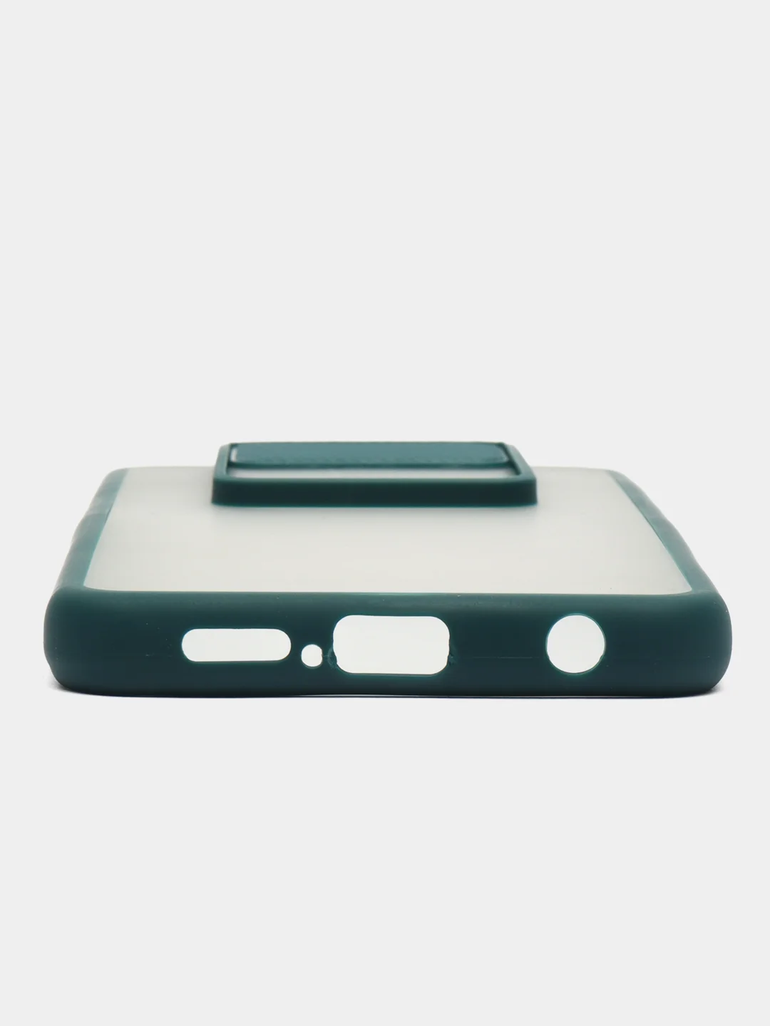 Зеленый чехол для Poco X3, Poco X3 Pro (Поко Х3) со шторкой для защиты камеры, прозрачный, матовый