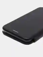 Черный чехол-книжка для Samsung Galaxy A 5 2016, A5 (2016), Самсунг А 5 2016, экокожа