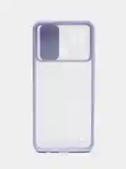 Лавандовый чехол для Realme C21 (Реалми С21) со шторкой для защиты камеры, прозрачный, матовый