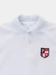 Белый поло-футболка