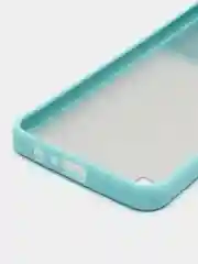 Мятный чехол для Realme C21 (Реалми С21) со шторкой для защиты камеры, прозрачный, матовый