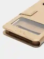 Золотой чехол-книжка универсальный для Xiaomi, Honor, iPhone, Samsung, 15 см х 8 см