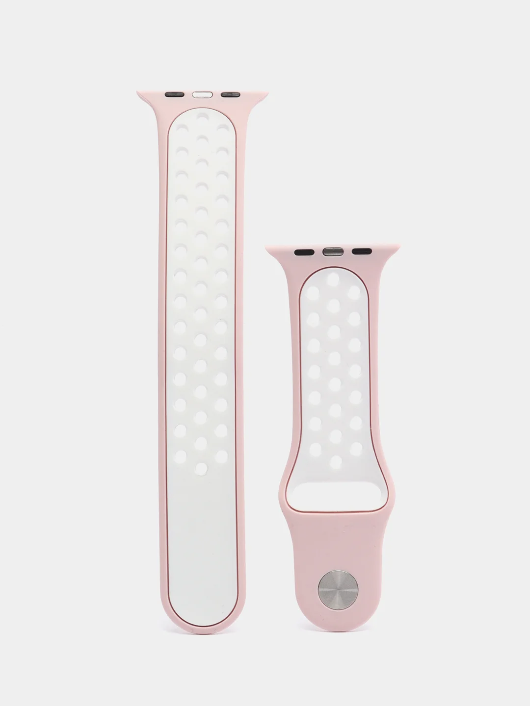 Розовый ремешок для Apple Watch 42/44 двухцветный, спортивный