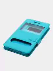 Голубой чехол-книжка универсальный для Xiaomi, Honor, iPhone, Samsung, 15 см х 8 см