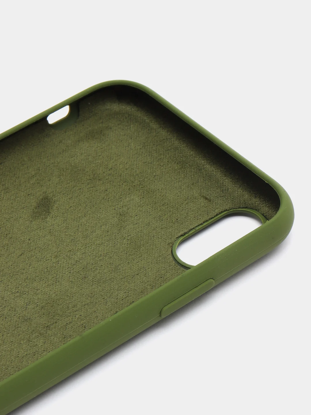 Тёмно-зелёный чехол Silicone Case для iPhone XR, с открытым низом