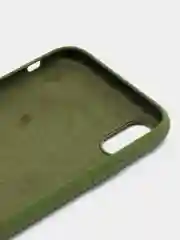 Тёмно-зелёный чехол Silicone Case для iPhone XR, с открытым низом