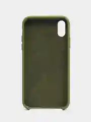Тёмно-зелёный чехол Silicone Case для iPhone XR, с открытым низом