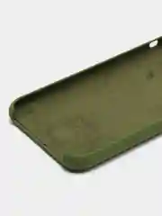 Тёмно-зелёный чехол Silicone Case для iPhone XR, с открытым низом