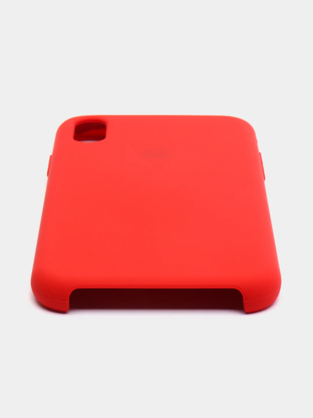 Красный чехол Silicone Case для iPhone XR, с открытым низом
