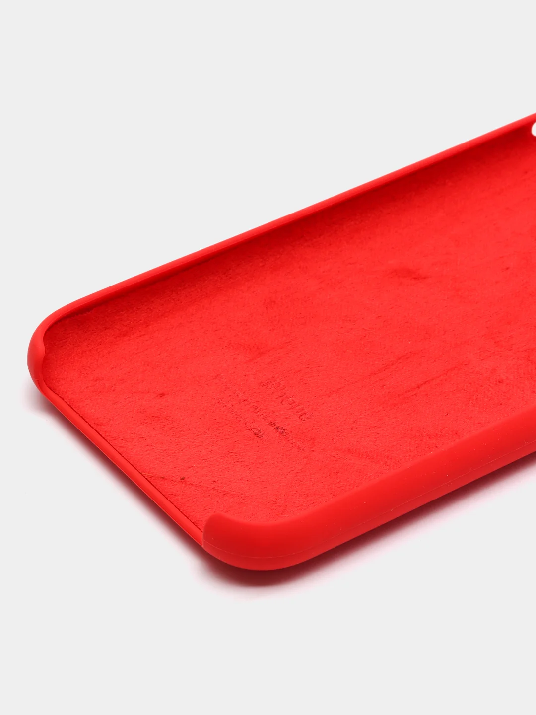 Красный чехол Silicone Case для iPhone XR, с открытым низом