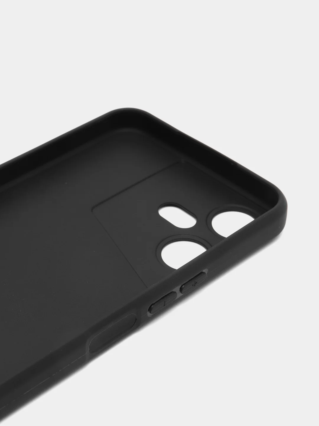 Черный чехол BROSCORP для Tecno Pova Neo 3 матовый силиконовый тонкий, бортик вокруг камер