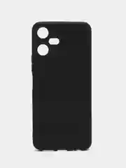 Черный чехол BROSCORP для Tecno Pova Neo 3 матовый силиконовый тонкий, бортик вокруг камер