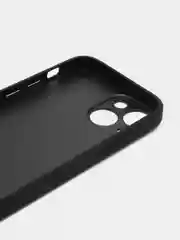 Черный люксовый чехол для Apple iPhone 13 mini алькантара BROSCORP замшевый, пластиковый+ силикон