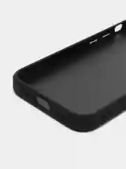 Черный люксовый чехол для Apple iPhone 13 mini алькантара BROSCORP замшевый, пластиковый+ силикон