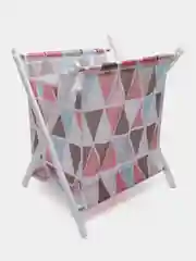 Розовый корзина для белья, хранения, складная