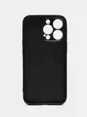 Черный люксовый чехол для Apple iPhone 13 Pro алькантара BROSCORP, замшевый, пластиковый+ силикон