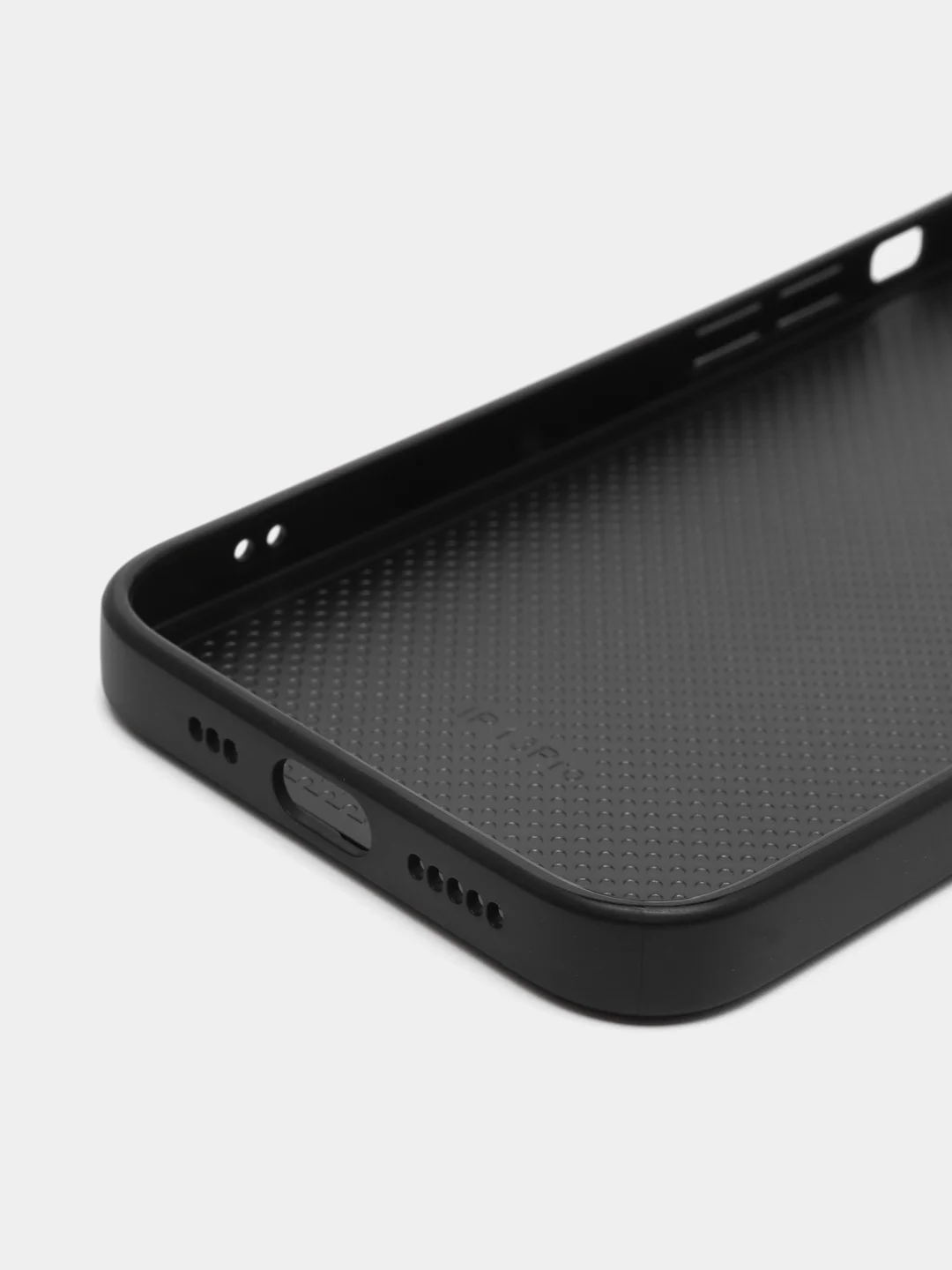 Черный люксовый чехол для Apple iPhone 13 Pro алькантара BROSCORP, замшевый, пластиковый+ силикон