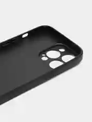 Черный люксовый чехол для Apple iPhone 13 Pro алькантара BROSCORP, замшевый, пластиковый+ силикон